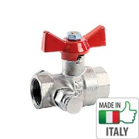 Кран шаровый Bonomi Tamigi 1/2” ВВ «бабочка» с воздухоотводчиком, 76170004R