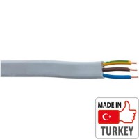 Кабель монолитный (плоский) Borsan ВВГ-п 3х1,5 (YNY 3.15)