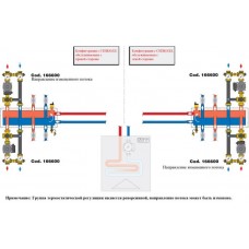 Група термостатичної регуляції Caleffi для систем опалення (арт. 166600A2L) Група термостатичної регуляції Caleffi для систем опалення (арт. 166600A2L)
