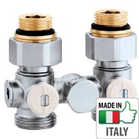 Кран радиаторный H-образный со сливом Caleffi 1/2`x3/4” НН регулирующие вентили