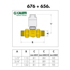 Двохходовий зонний клапан Caleffi 1/2 " Двохходовий зонний клапан Caleffi 1/2 "