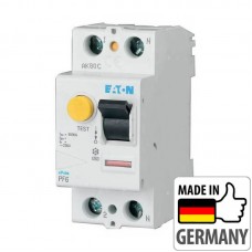 Устройство защитного отключения (УЗО) Eaton PF6, 16А, 2P, 30mA, тип AC (119429) 