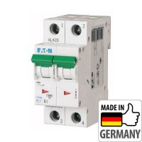 Автоматичний вимикач Eaton PL7-D6/2, 6А, 2P, D, 10кА (263368)