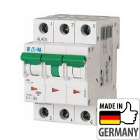 Автоматичний вимикач Eaton PL7-D6/3, 6А, 3P, D, 10кА (263418)