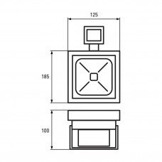 Уличный LED-прожектор Euroelectric с датчиком движения COB (10Вт, 6500K)