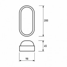 Стельовий LED-світильник Eurolamp овальний накладний 12W 5500K для ЖКХ