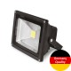 LED-прожектор Euroelectric COB 10Вт, 6500K (черный)