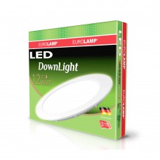 Вбудована LED-панель Eurolamp кругла 12W 4000K 220V (LED-DLR-12/4)