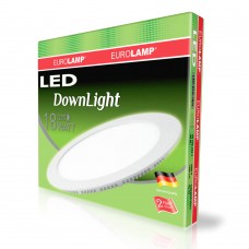 Вбудована LED-панель Eurolamp кругла 18W 4000K 220V (LED-DLR-18/4)