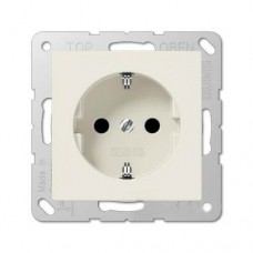 Розетка з заземленням Jung ECO profi (EP421). Колір: Слонова кістка