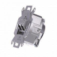 Механизм двойной комьютерной розетки Jung ECO profi RJ46 Cat6 (экранированная) (арт. EPUAE8-8UPOK6)