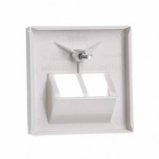 Накладка на двопортову інформаційну розетку Jung ECO profi. Колір: Слонова кістка