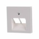 Накладка на двухпортовую информационную розетку Jung ECO profi. Цвет "Слоновая Кость" (A569-2BFPLUA)