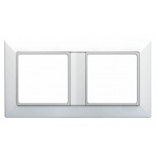 Рамка двухместная Jung ECO profi. Цвет "Белый" (арт. EP482WW)