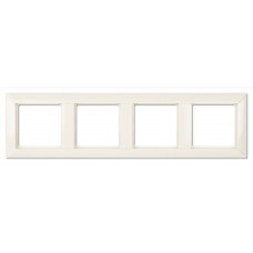 Рамка четырехместная Jung ECO profi. Цвет "Слоновая Кость" (EP484)