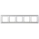 Рамка пятиместная Jung ECO profi. Цвет "Алюминий" (EP485AL)