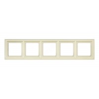 Рамка пятиместная Jung ECO profi Design. Цвет "Слоновая Кость" (EPD485)