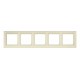 Рамка пятиместная Jung ECO profi Design. Цвет "Слоновая Кость" (EPD485)