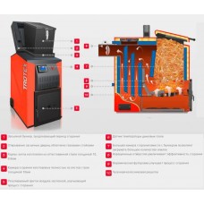 Твердопаливний котел тривалого горіння Kolton Trox-40 (Trotex), 45 кВт
