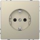 MTN2400-6033 Розетка з/к со шторками, винтовой зажим Merten D-Life "Сахара"