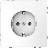 Розетка з/к зі шторками, гвинтовий затиск Merten D-Life. Колір Білий лотос