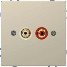 MTN4350-6033 Аудиорозетка с мод.тюльпанами Merten D-Life "Сахара"