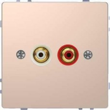 MTN4350-6051 Аудиорозетка с мод.тюльпанами Merten D-Life "Шампань"