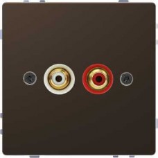 MTN4350-6052 Аудиорозетка с мод.тюльпанами Merten D-Life "Мокко"