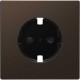 Лицьова панель для розетки зі шторками Merten D-Life. Колір Мокко