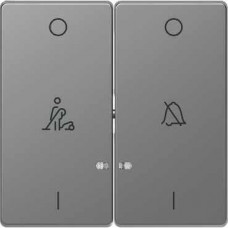 MTN3429-6036 Клавиша двойная LED с символами "звонок" и "горничная" Merten D-Life "Нержавеющая Сталь"