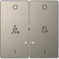 MTN3429-6050 Клавиша двойная LED с символами "звонок" и "горничная" Merten D-Life "Никель"