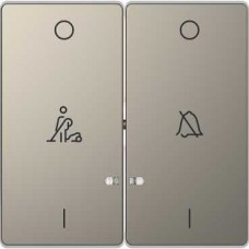 MTN3429-6050 Клавиша двойная LED с символами "звонок" и "горничная" Merten D-Life "Никель"
