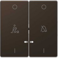 MTN3429-6052 Клавиша двойная LED с символами "звонок" и "горничная" Merten D-Life "Мокко"