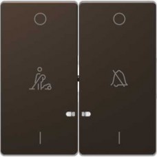 Клавиша двойная LED с символами "звонок" и "горничная" Merten D-Life Мокко