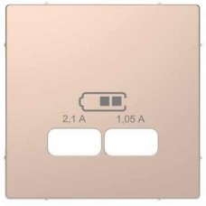 Лицьова панель для USB-розетки Merten D-Life. Колір Шампань