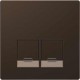 MTN4572-6052 Накладка для 2-хмод. розетки с пылезащитными шторками Merten D-Life "Мокко"