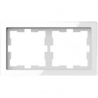 Рамка 2-постова Merten D-Life. Колір Білий Кристалл
