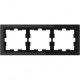 MTN4030-6503 Рамка 3-постовая Merten D-Life "Черный Оникс"