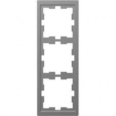 Рамка 3-постовая Merten D-Life Нержавеющая Сталь