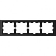 Рамка 4-постова Merten D-Life. Колір Чорний Онікс