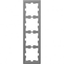 Рамка 4-постовая Merten D-Life Нержавеющая Сталь