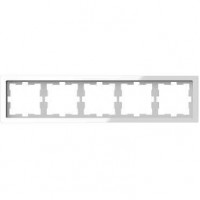 Рамка 5-постова Merten D-Life. Колір Білий Кристалл