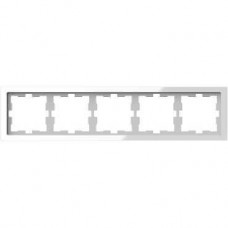 Рамка 5-постова Merten D-Life. Колір Білий Кристалл