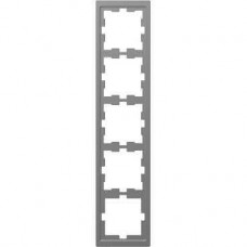 Рамка 5-постова Merten D-Life. Колір Нержавіюча сталь