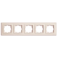 ⚡Рамка пятерная серии Despina (Mono Electric) Слоновая кость