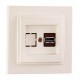 ⚡Розетка USB серии Despina (Mono Electric) Слоновая кость