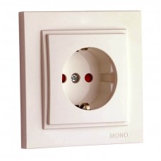 Розетка з заземленням та захистом від дітей 16А серії Despina (Mono Electric) Слонова кістка Розетка з заземленням та захистом від дітей 16А серії Despina (Mono Electric) Слонова кістка