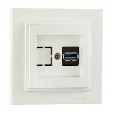 Розетка USB серії Despina (Mono Electric) біла 102-190005-144 Розетка USB серії Despina (Mono Electric) біла 102-190005-144