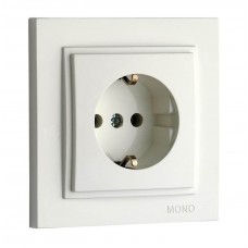 Розетка з заземленням 10А серії Despina (Mono Electric) Біла