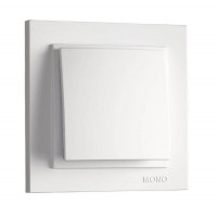 Вимикач одноклавішний 10А серії Despina (Mono Electric) Білий